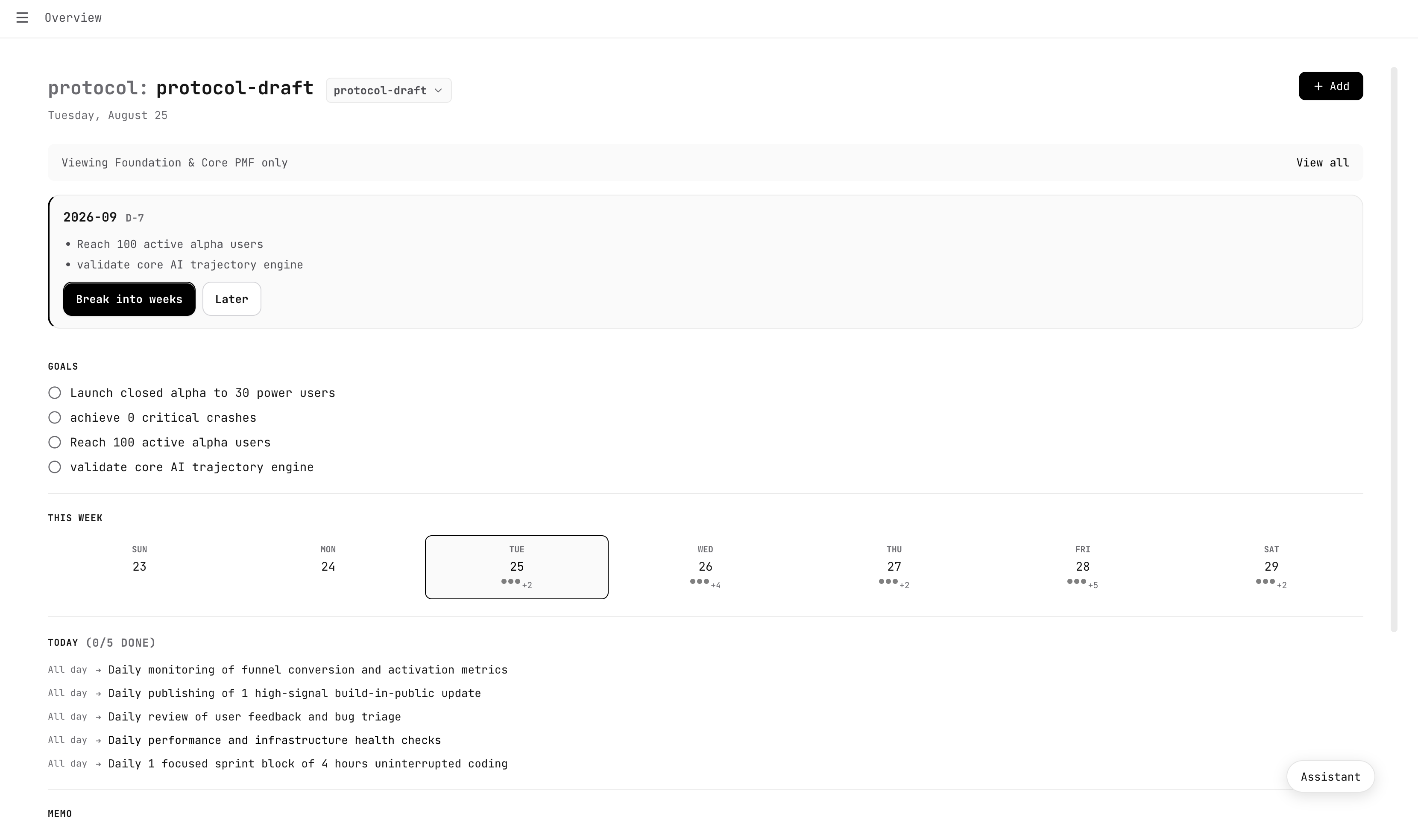 Overview Dashboard